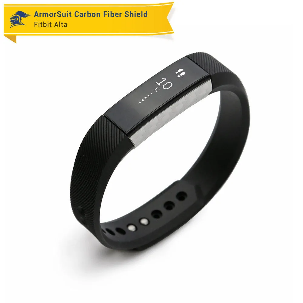 Fitbit Alta Screen Protector   White Carbon Fiber Skin