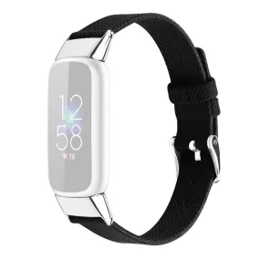 Fitbit Luxe canvas style watch strap - Black / Size: L