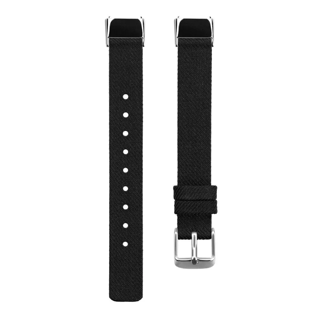 Fitbit Luxe canvas style watch strap - Black / Size: L