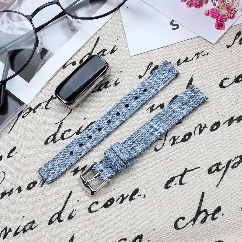 Fitbit Luxe canvas style watch strap - Sky Blue / Size: L