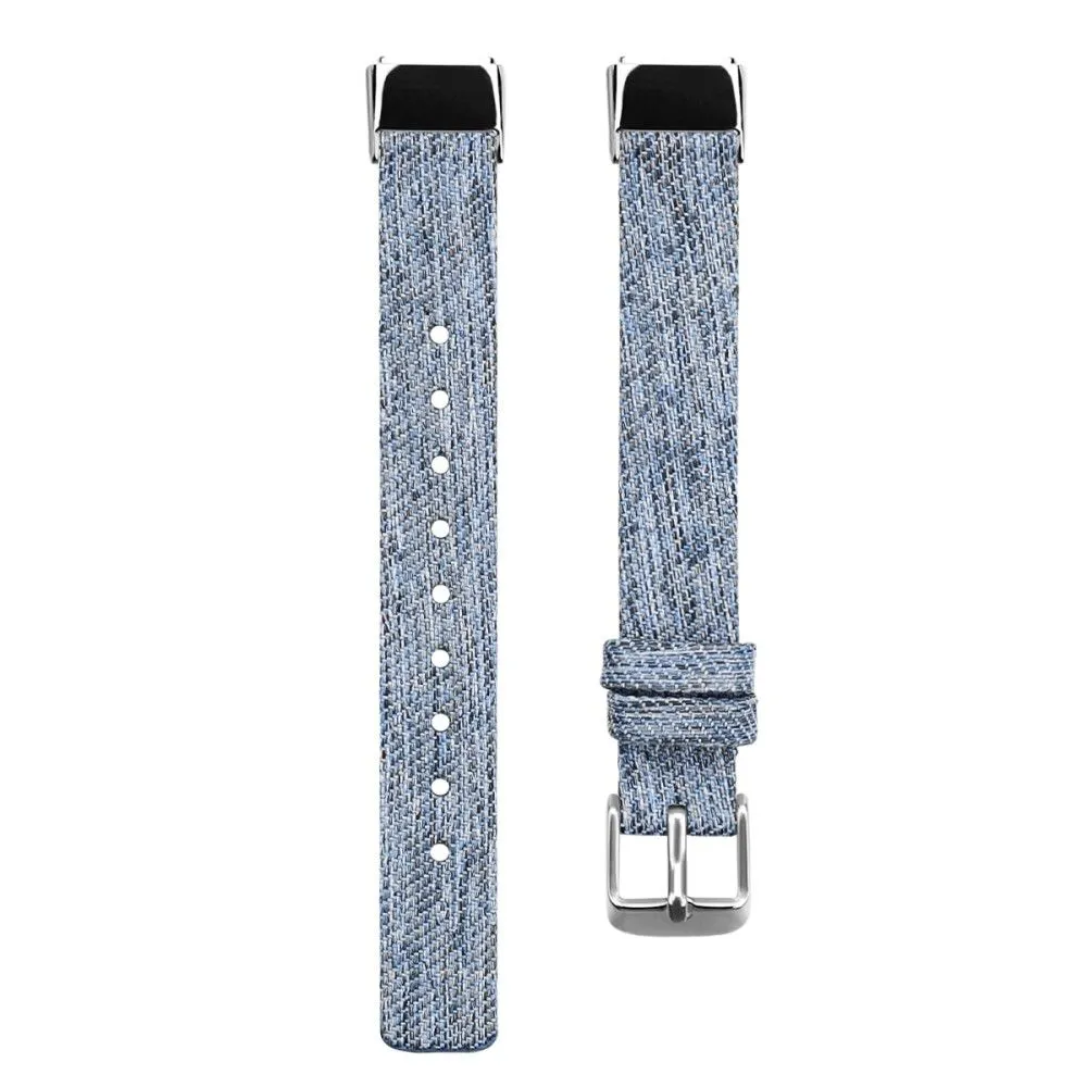 Fitbit Luxe canvas style watch strap - Sky Blue / Size: L