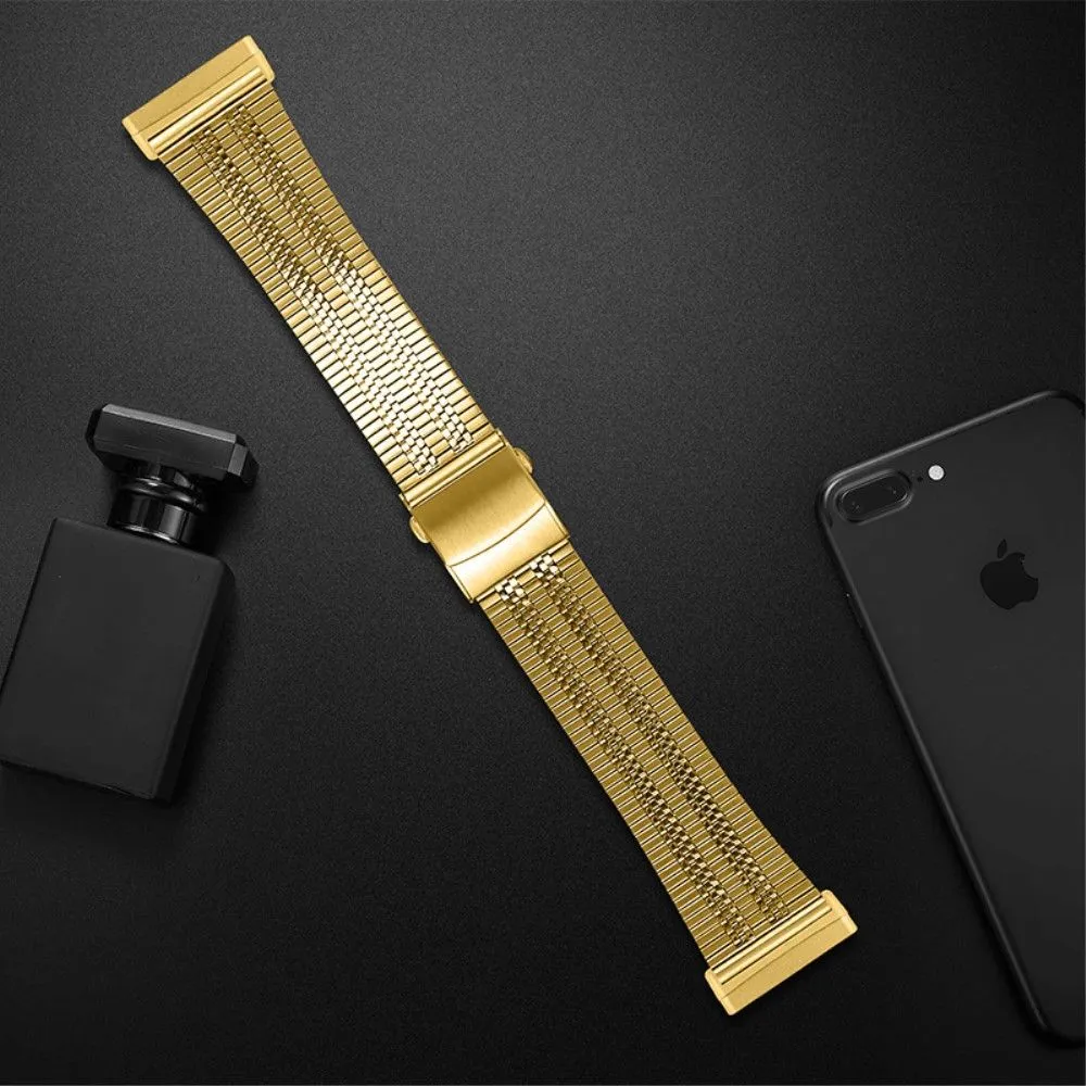 Fitbit Sense / Versa 5 bead stainless steel watch strap - Gold