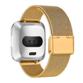 Fitbit Versa luxury milanese stainless steel watch band strap - Gold