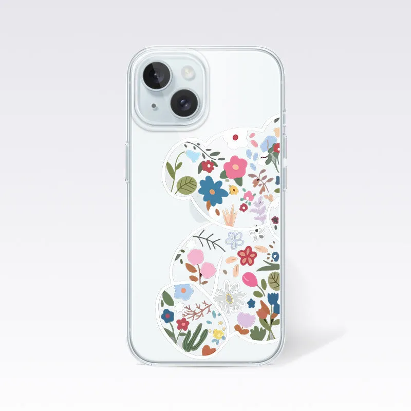 Flower Bear Clear Silicon Cover