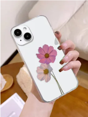 Flowers Minimalist Clear Silicon Cover