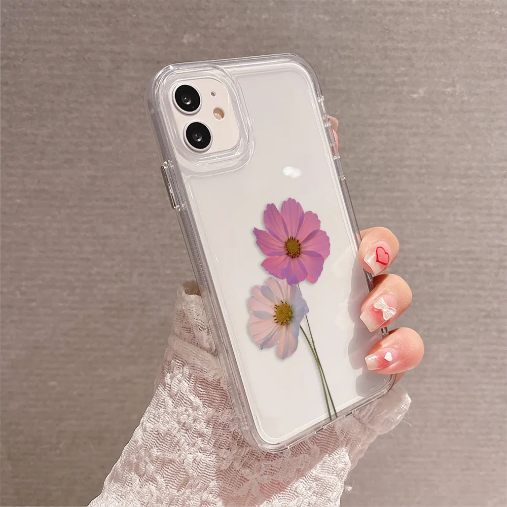 Flowers Minimalist Clear Silicon Cover