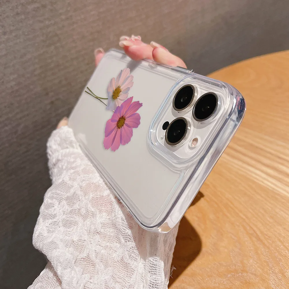 Flowers Minimalist Clear Silicon Cover