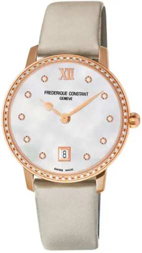 Frederique Constant Ladies Watch Slimline Joaillerie Rose Gold FC-220MPW4SD34