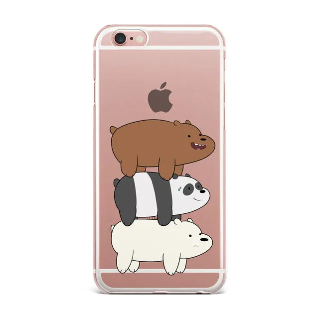 Funny we bare bears clear iPhone phone case