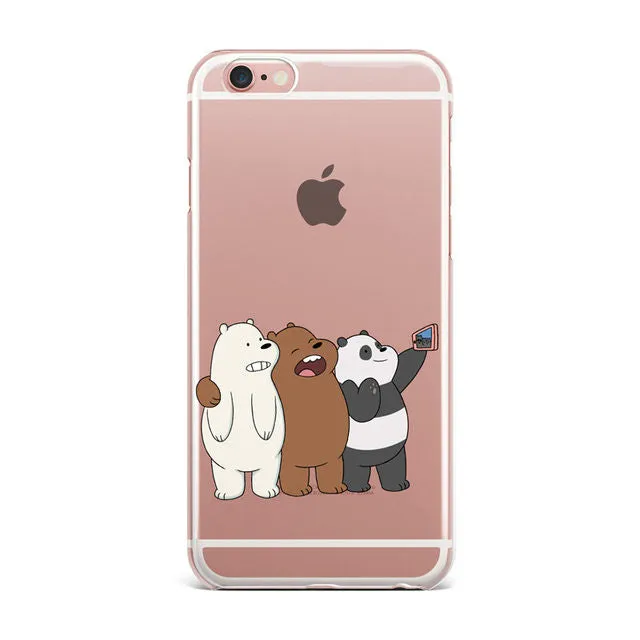 Funny we bare bears clear iPhone phone case