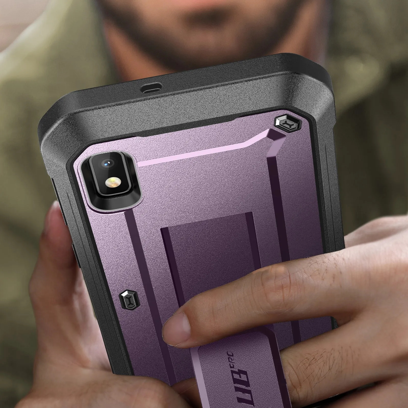 Galaxy A10e Unicorn Beetle Pro Rugged Holster Case-Metallic Purple