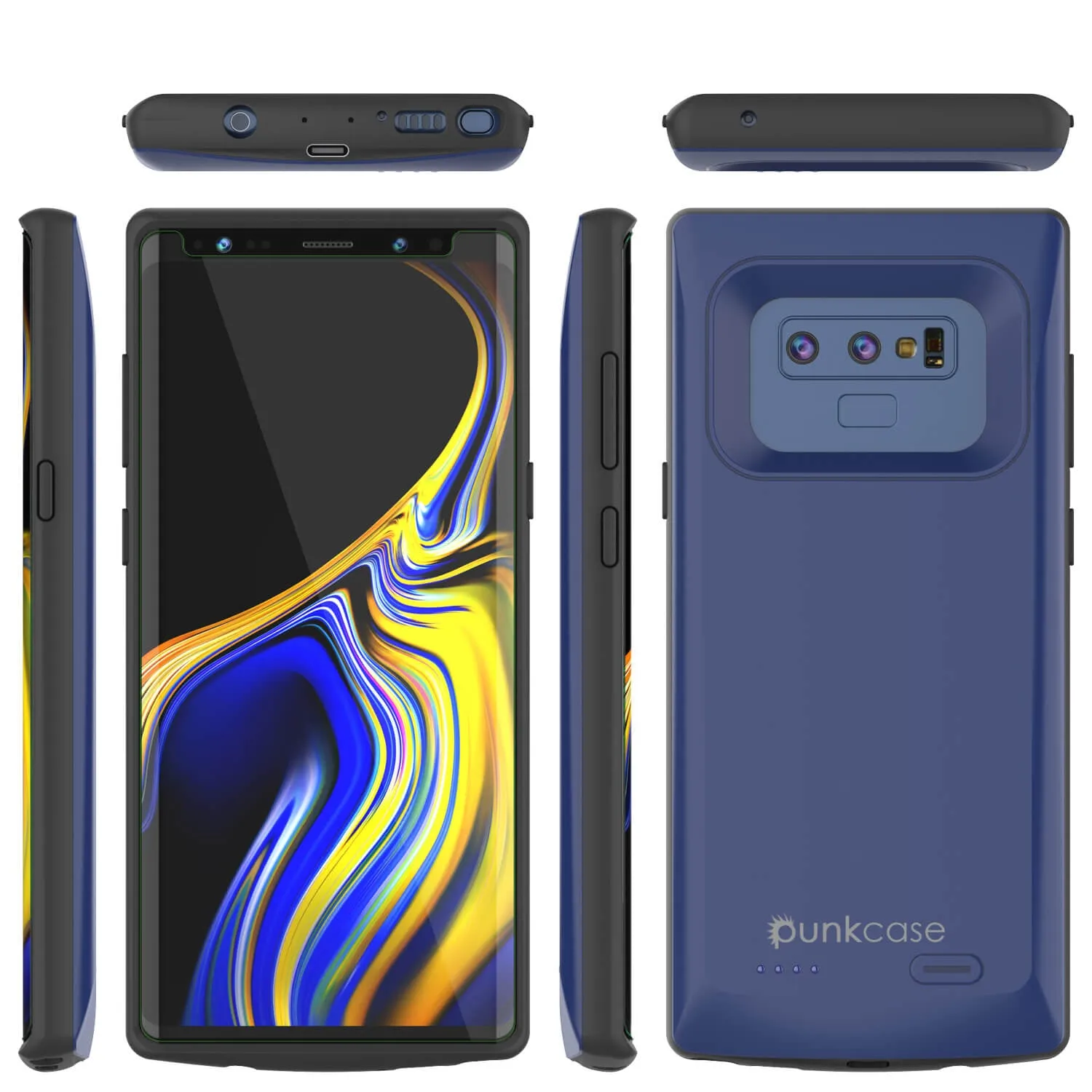 Galaxy Note 9 5000mAH Battery Charger W/ USB Port Slim Case [Navy]