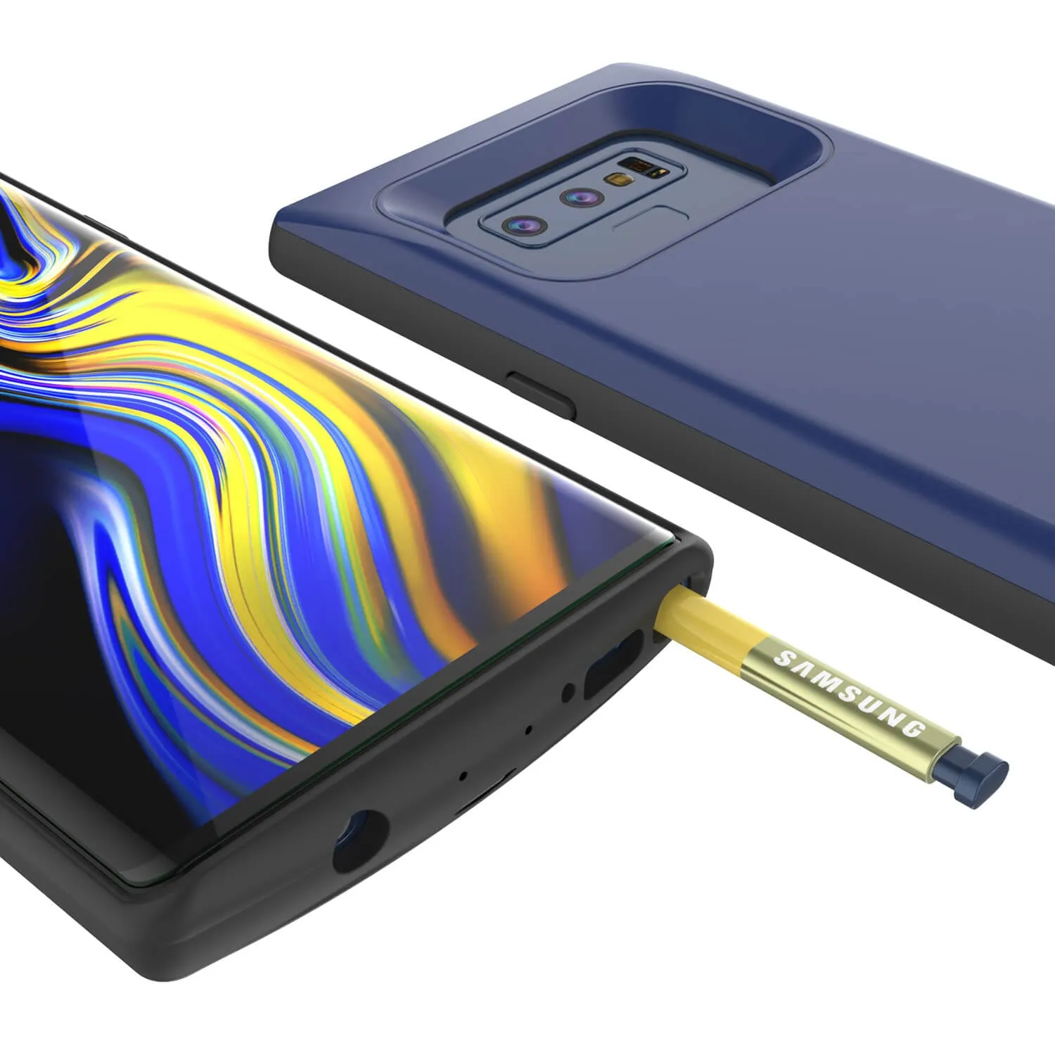 Galaxy Note 9 5000mAH Battery Charger W/ USB Port Slim Case [Navy]