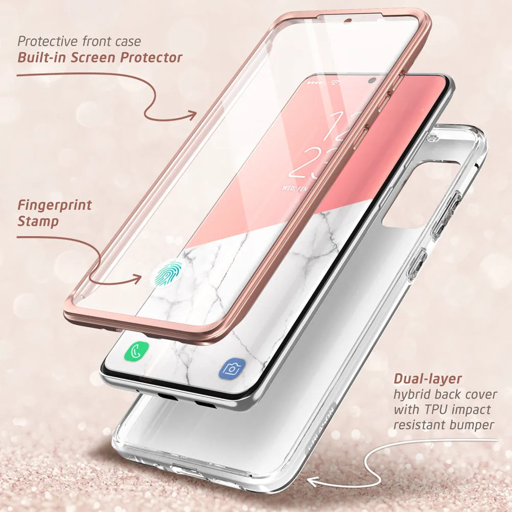 Galaxy S20 Cosmo Case (with Screen Protector) - Marble Pink