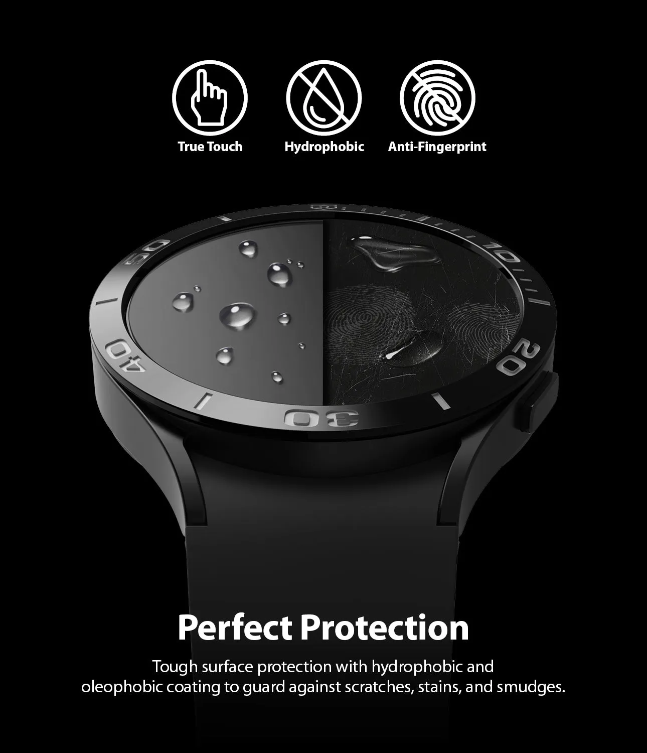 Galaxy Watch 5/4 44mm Screen Protector for Bezel Styling | Glass - R5