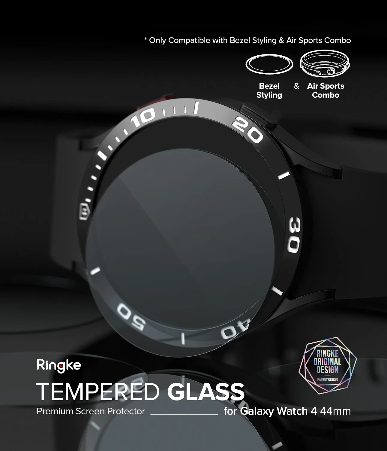 Galaxy Watch 5/4 44mm Screen Protector for Bezel Styling | Glass - R5