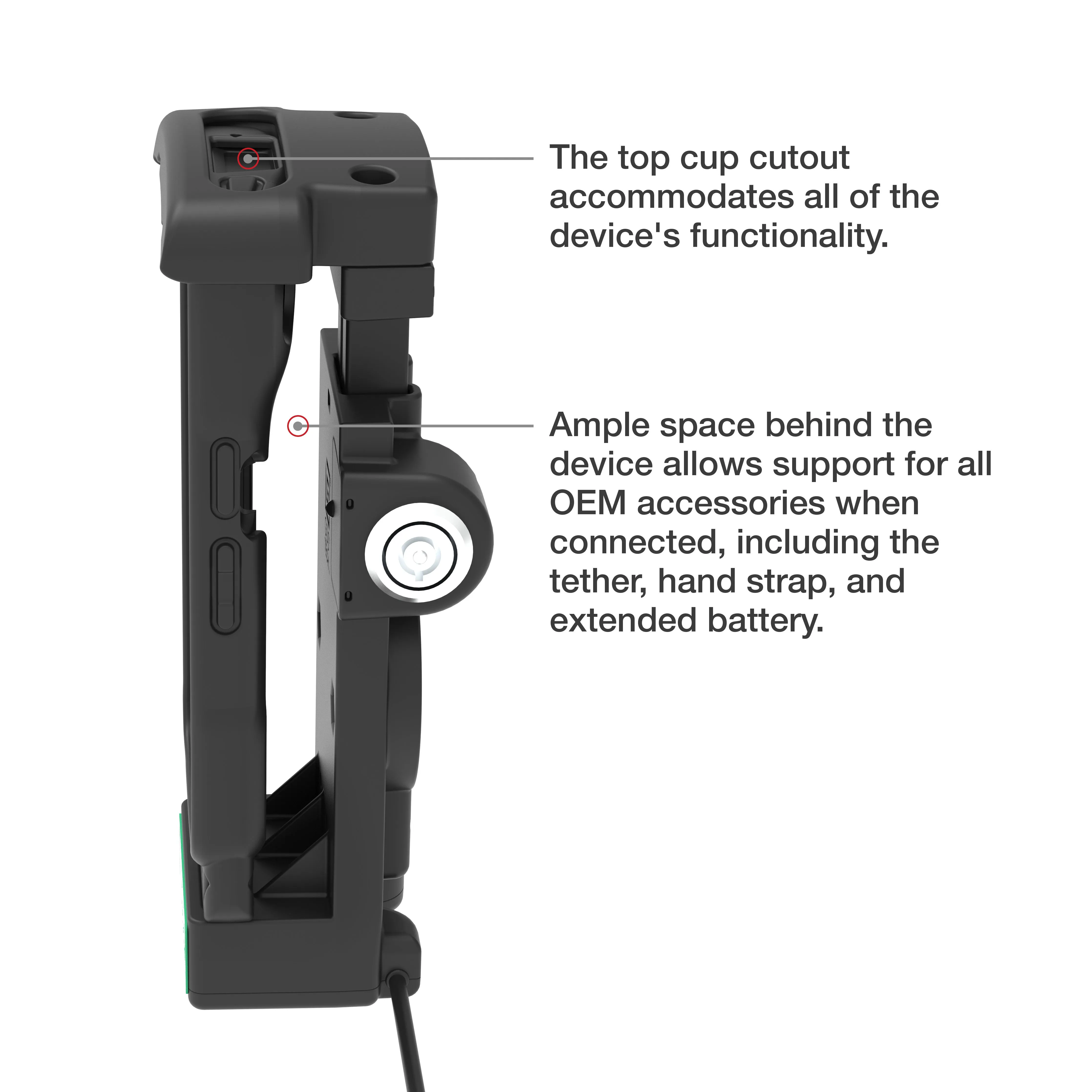 GDS® Locking Powered Dock   USB-A for Zebra TC2x & TC5x - Heated Pins