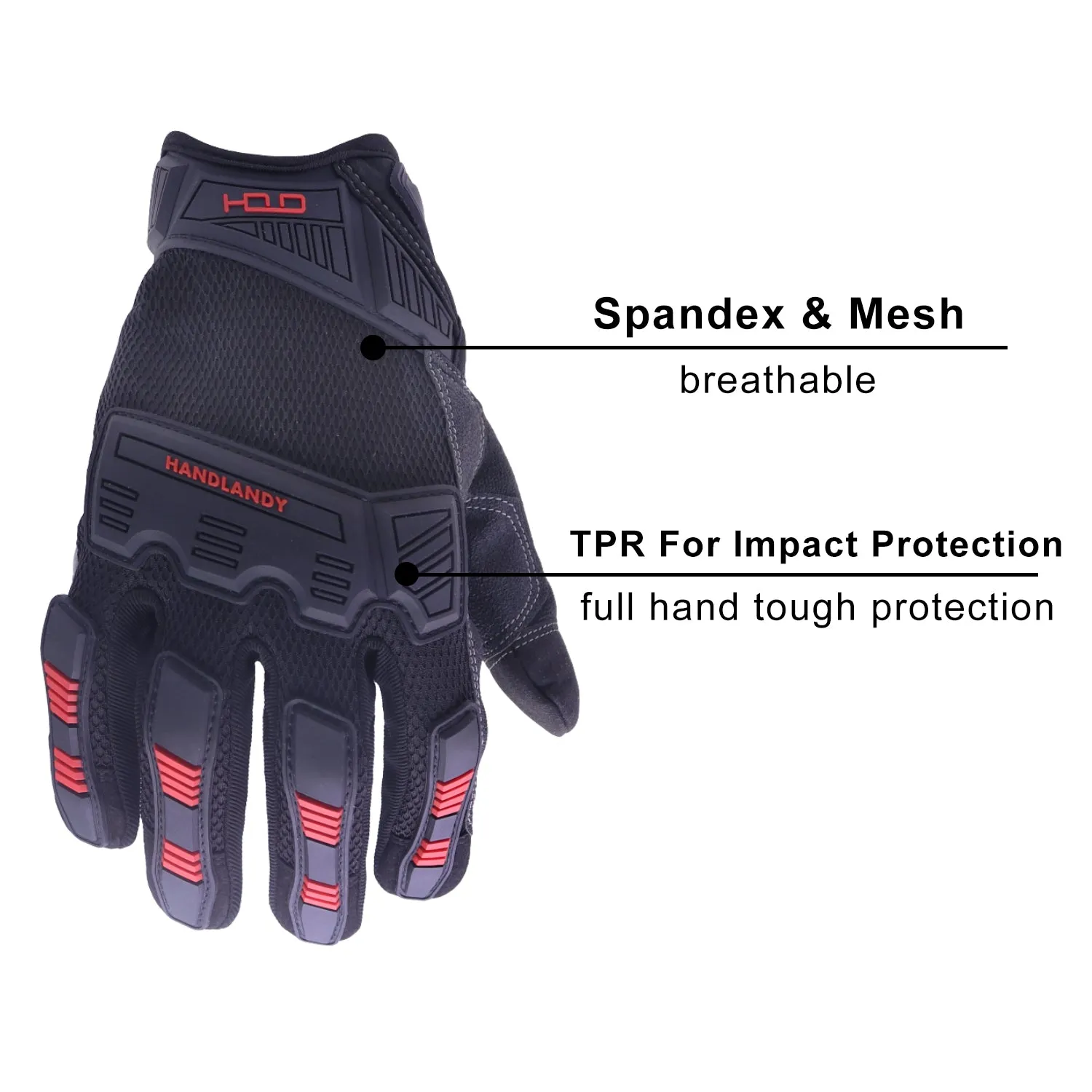 Handlandy TPR Impact Reducing Work Gloves 6081 (12 Pairs )