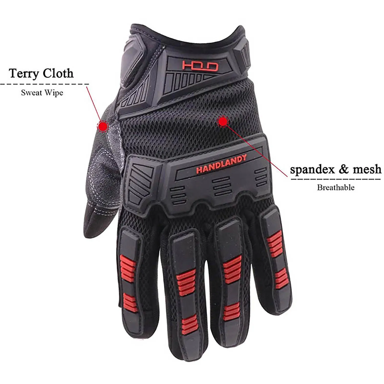 Handlandy Wholesale Men Work Mechanics Gloves Heavy Duty Touchscreen Impact 6081 (36/72/120 Pairs)