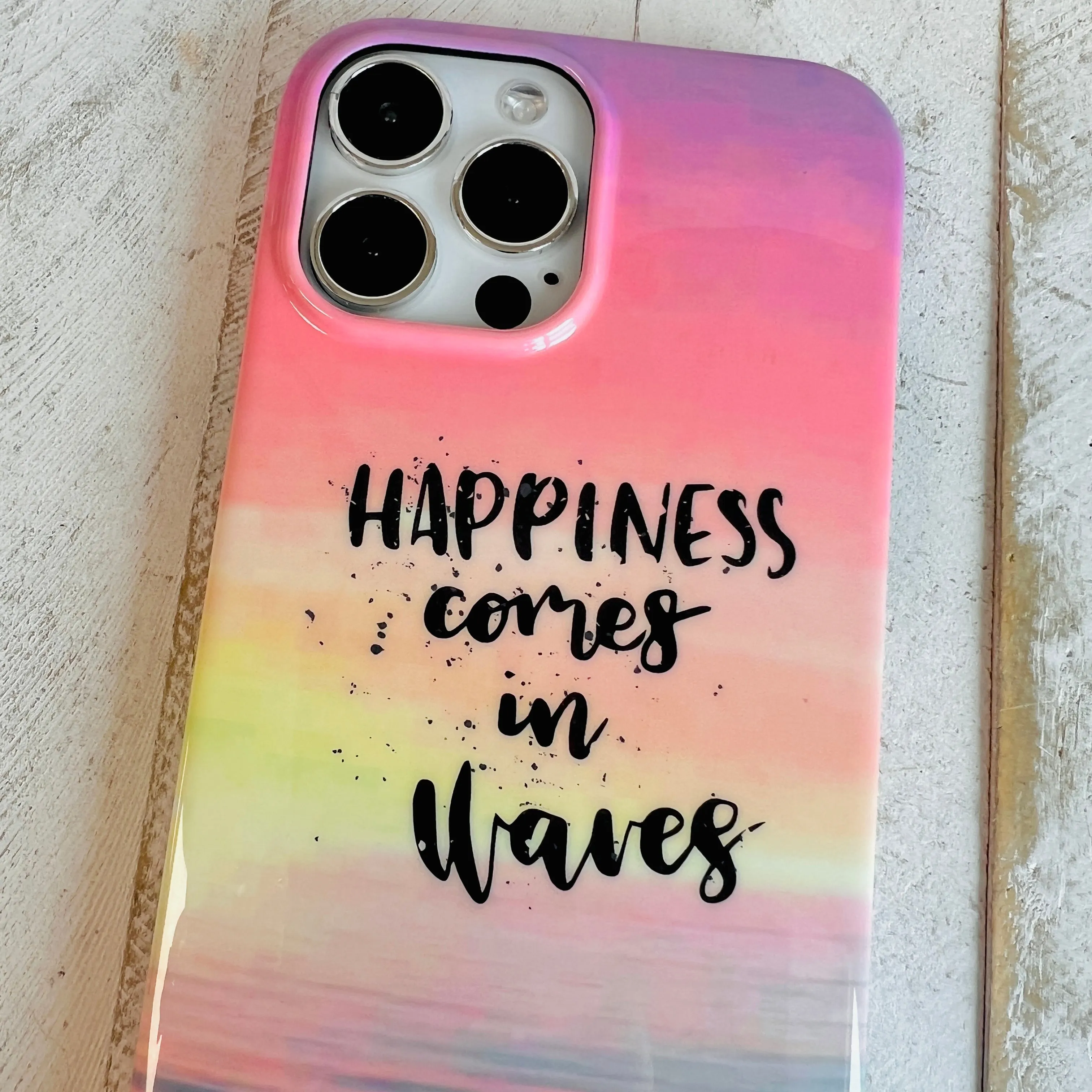 Happiness Comes In Waves Phone Case For iPhone