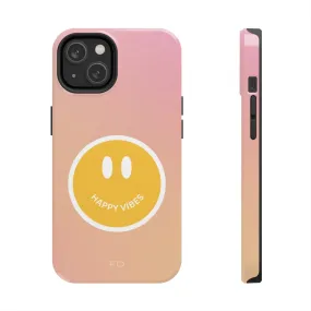 Happy Vibes Tough Case for iPhone with Wireless Charging