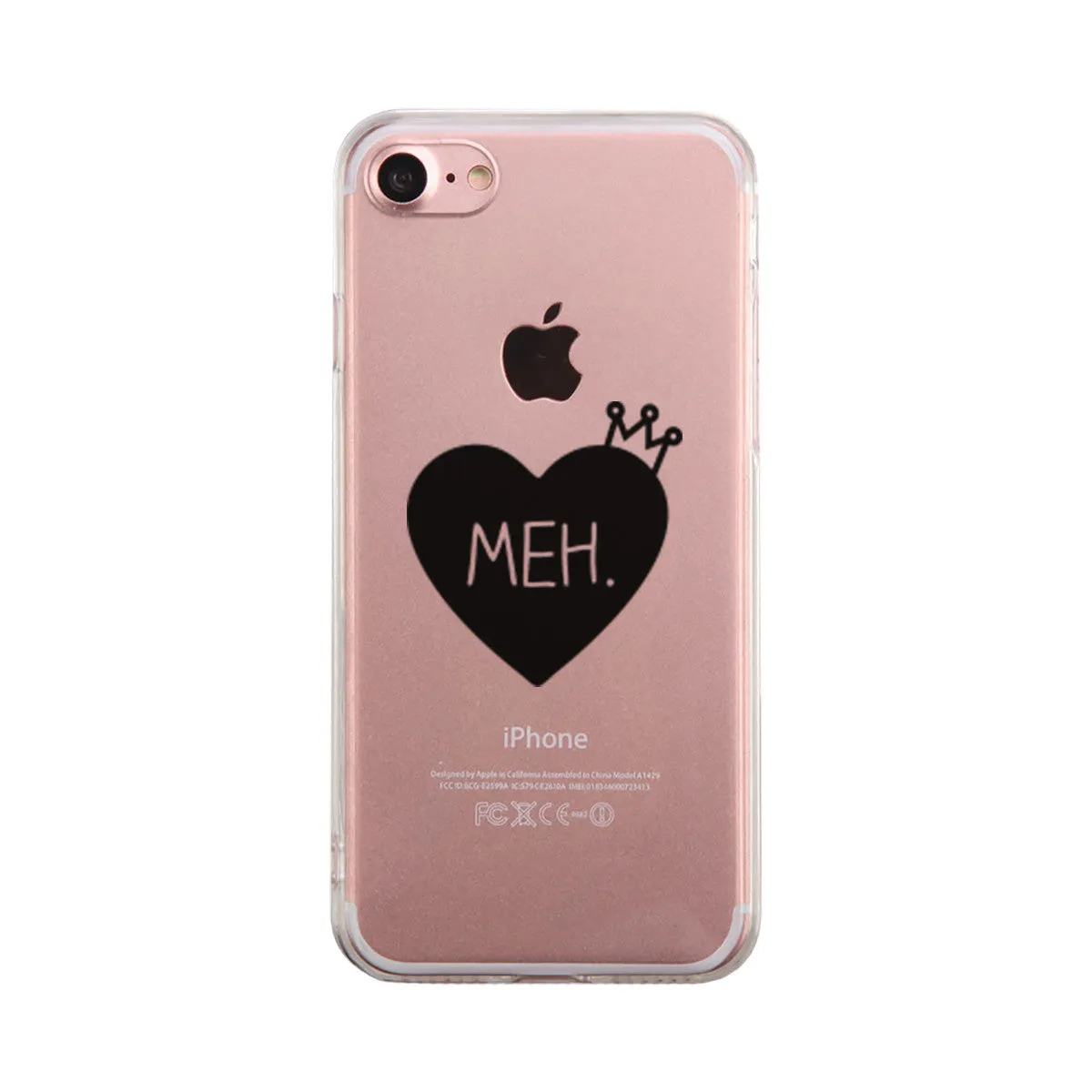 Heart Meh Phone Case Cute Clear Phonecase For Girls