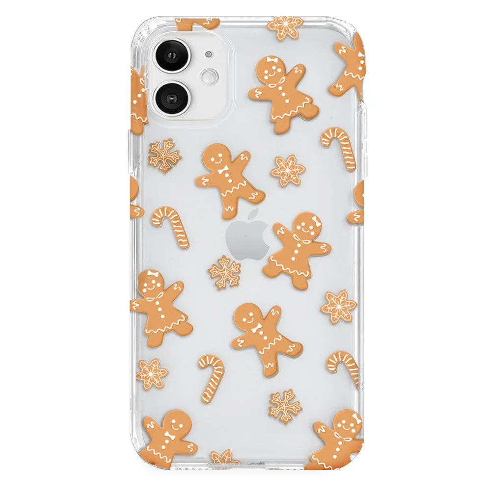 Holiday Gingerbread Clear iPhone Case