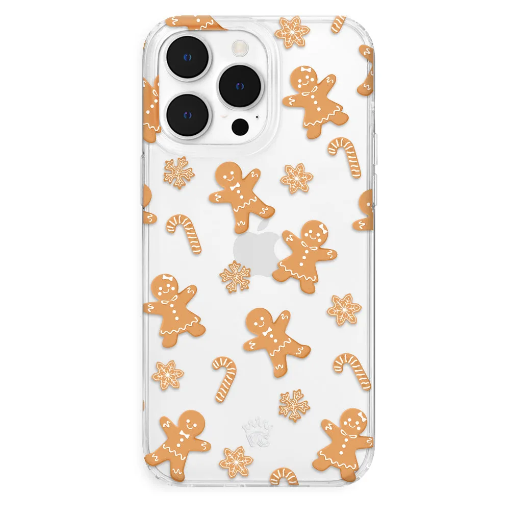 Holiday Gingerbread Clear iPhone Case