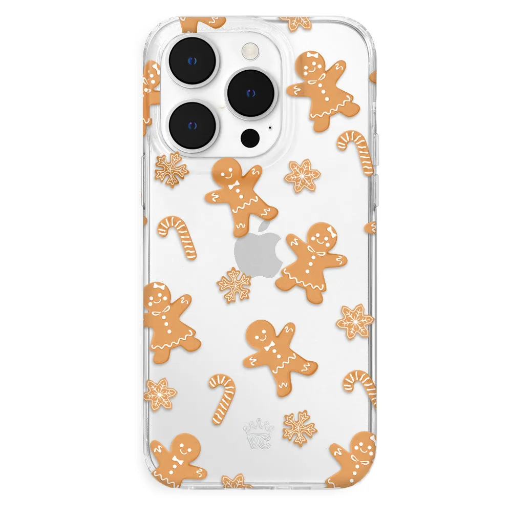 Holiday Gingerbread Clear iPhone Case