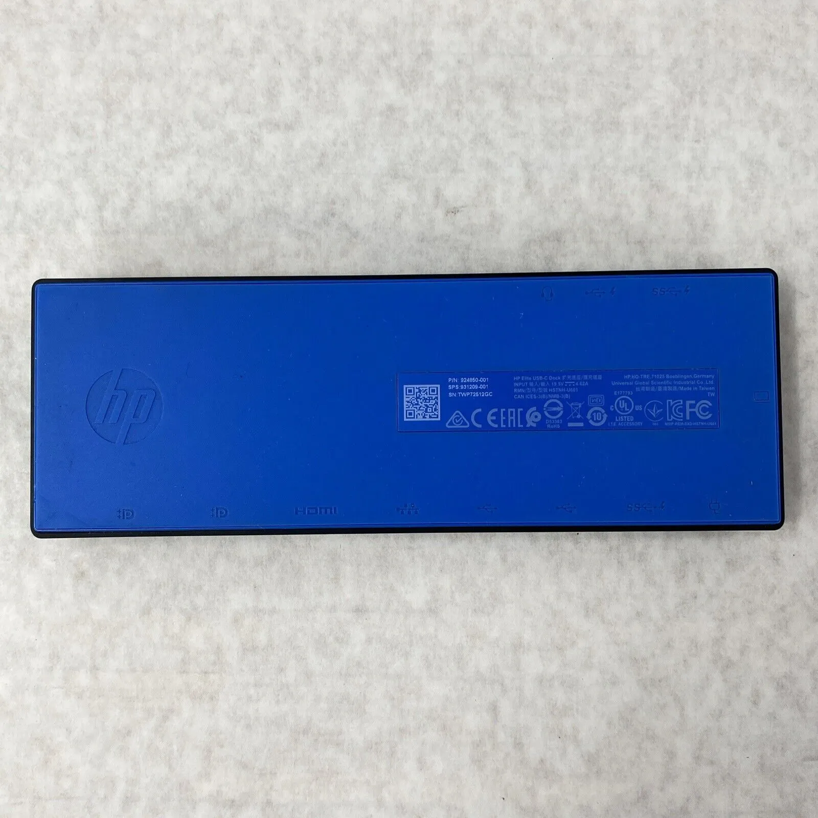 HP 924850-001 Elite USB-C Dock Blue/Black - Tested