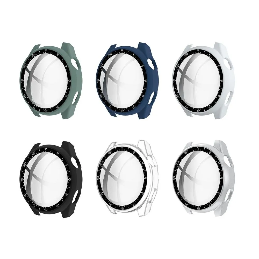 Huawei Watch 3 Pro dial style cover   tempered glass - White