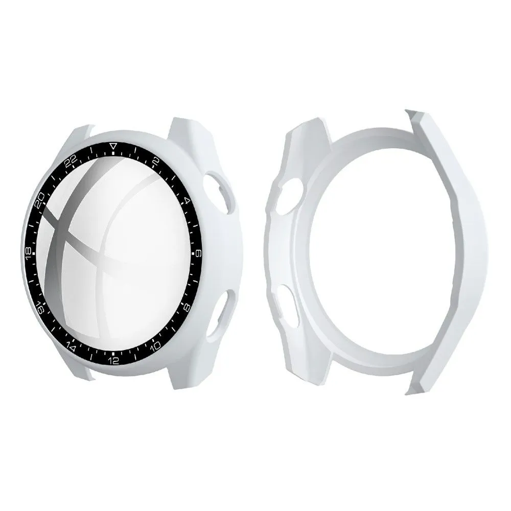 Huawei Watch 3 Pro dial style cover   tempered glass - White