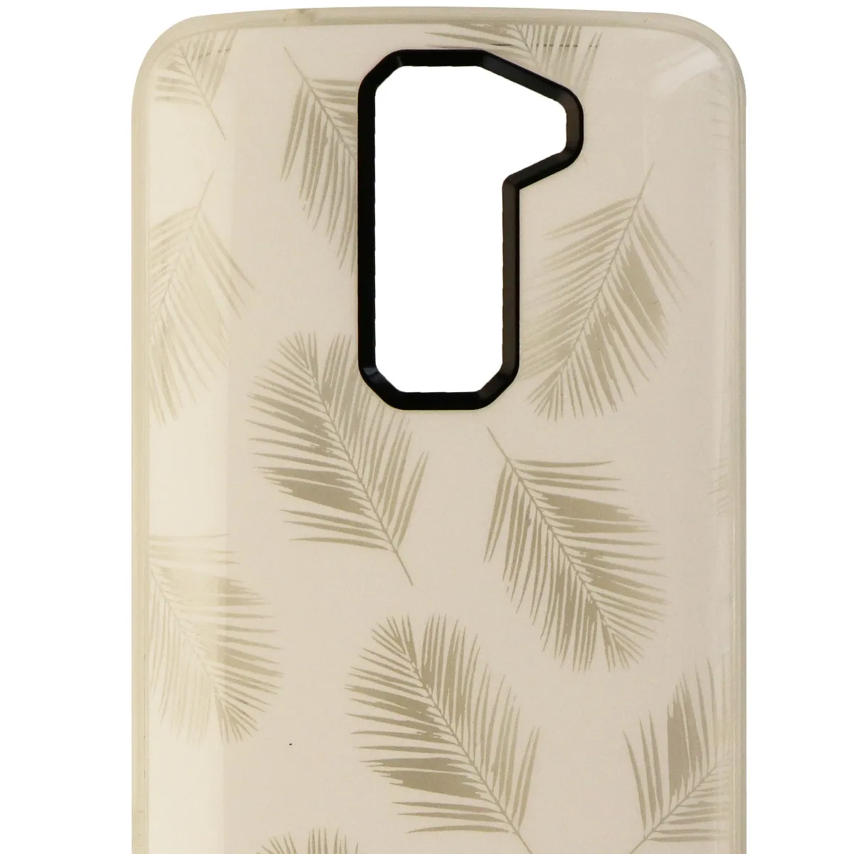 Incipio Design Series Hybrid Hard Case Cover for LG K7 - White/Gold Palm Leaves