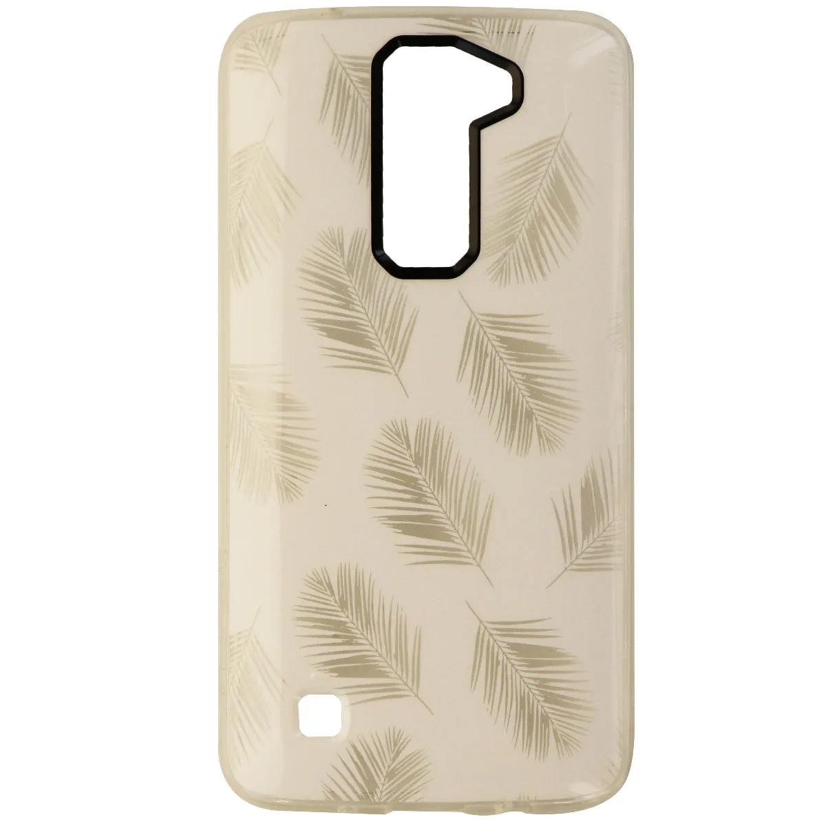 Incipio Design Series Hybrid Hard Case Cover for LG K7 - White/Gold Palm Leaves