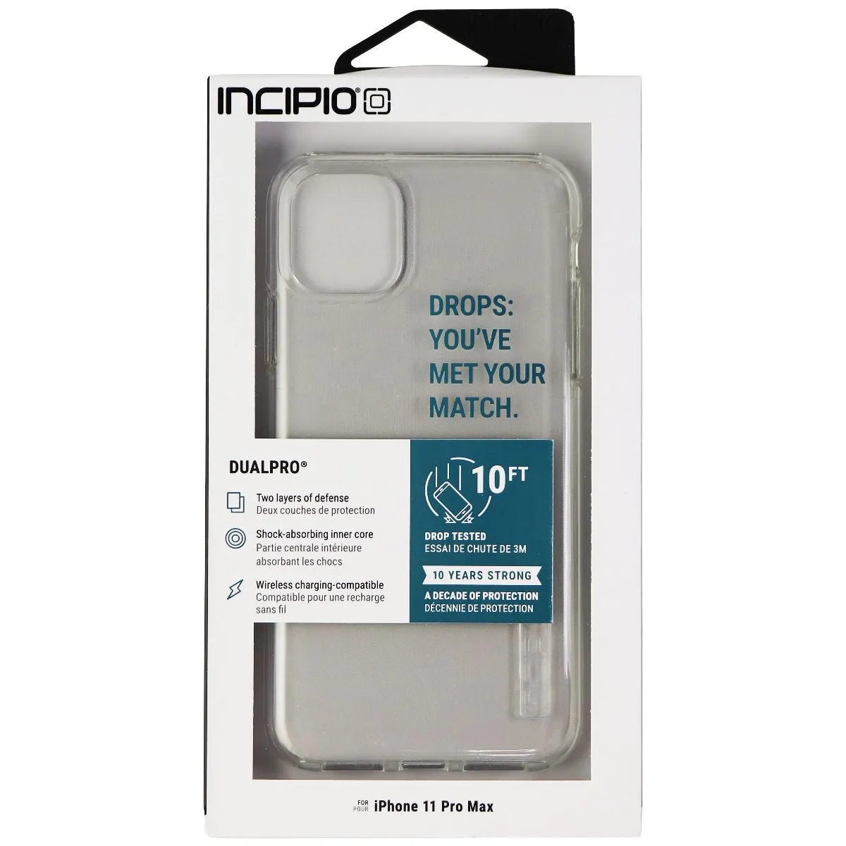 Incipio DualPro Series Dual Layer Case for Apple iPhone 11 Pro Max - Clear