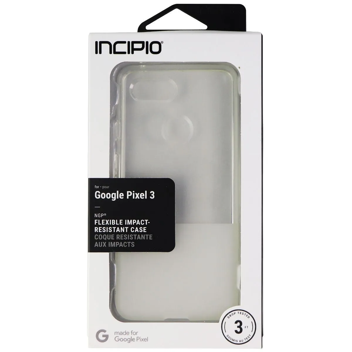 Incipio NGP Flexible Impact-Resistant Gel Case for Google Pixel 3 - Clear