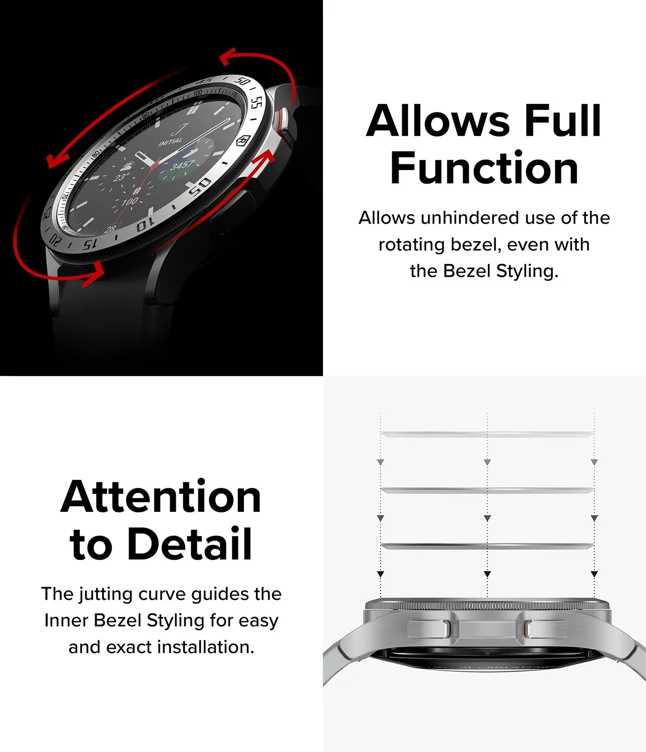 Inner Bezel Styling Galaxy Watch 4 Classic 42mm (Stainless Steel ) - Silver  42-IN-01