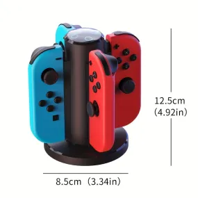 Joycon Charging Dock For Switch Controller, For Switch Accessories Compatible Switch Joycon, 4 In 1 Switch Charger For Switch With A Micro-USB Charging Cord-HONCAM