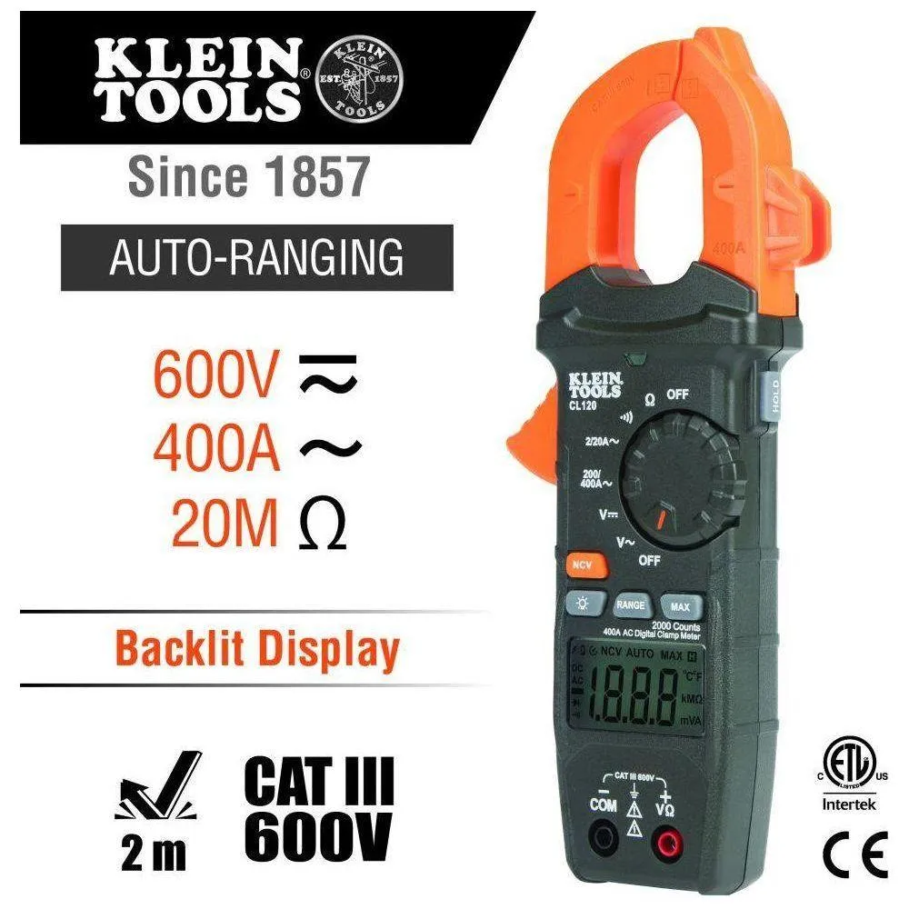 Klein CL120 Digital Clamp Meter / Tester