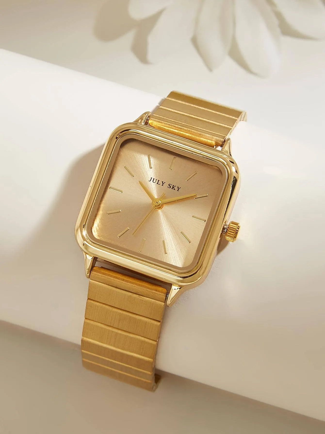 Ladies' Gold Elegant & Simple Stainless Steel Band Quartz Watch