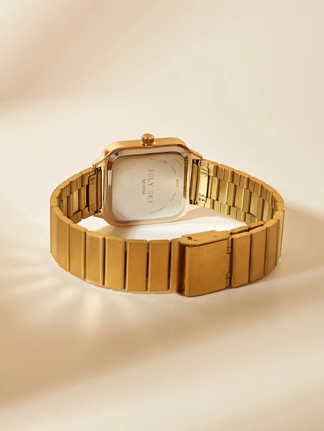 Ladies' Gold Elegant & Simple Stainless Steel Band Quartz Watch