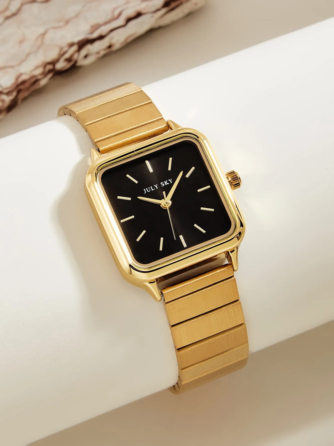 Ladies' Gold Elegant & Simple Stainless Steel Band Quartz Watch