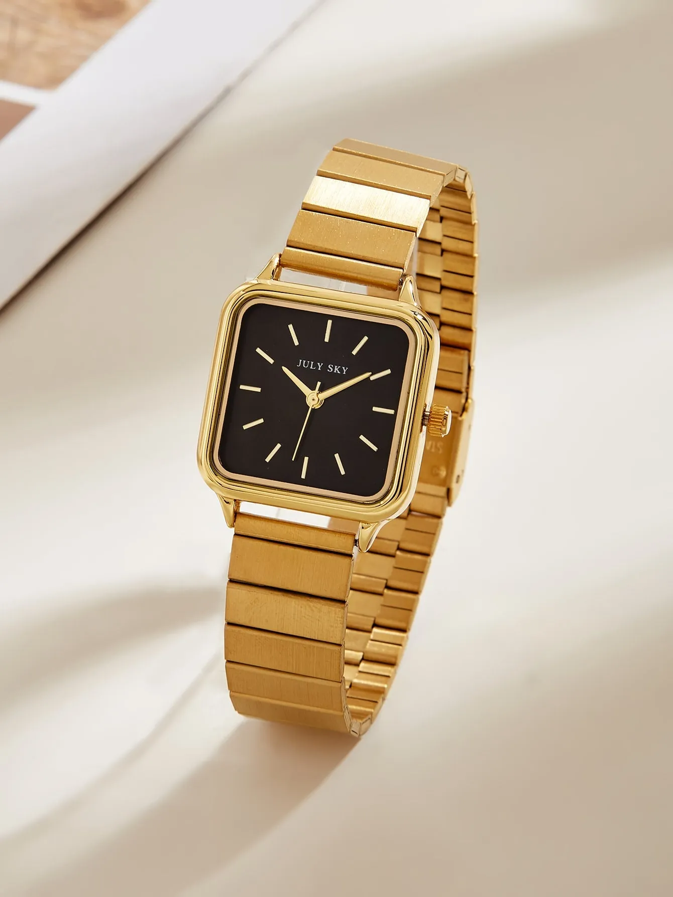 Ladies' Gold Elegant & Simple Stainless Steel Band Quartz Watch