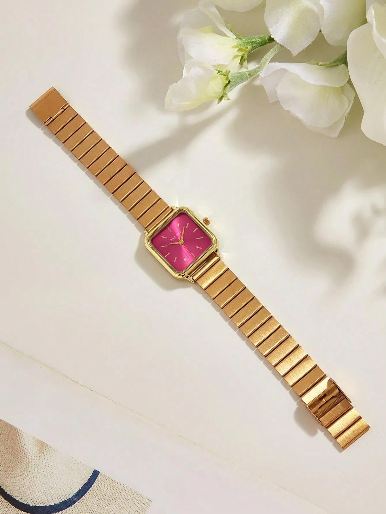 Ladies' Gold Elegant & Simple Stainless Steel Band Quartz Watch