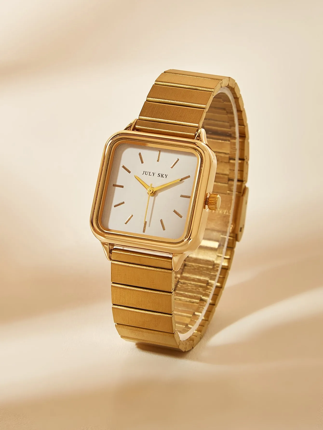 Ladies' Gold Elegant & Simple Stainless Steel Band Quartz Watch