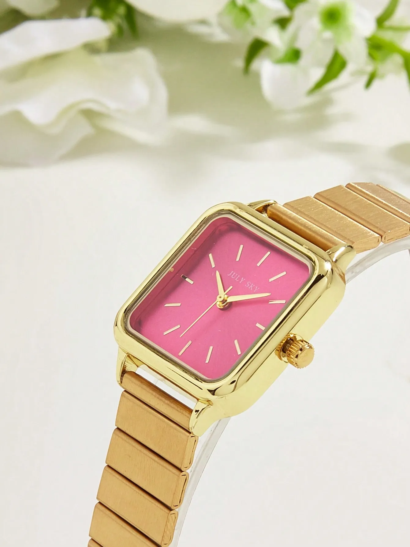 Ladies' Gold Elegant & Simple Stainless Steel Band Quartz Watch