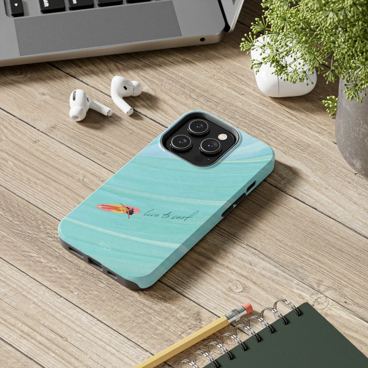 Live to Surf Tough Case for iPhone with Wireless Charging