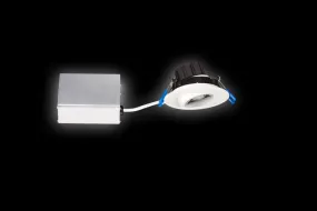 Lotus LED Lights LL3G-5CCT-WH 3 Inch Round Eyeball Gimbal LED Downlight - 7.5 Watt - 5CCT - White Trim - 38 Degree Beam Spread - 650 Lumen - Type IC Air-Tight Wet ES CRI 90 