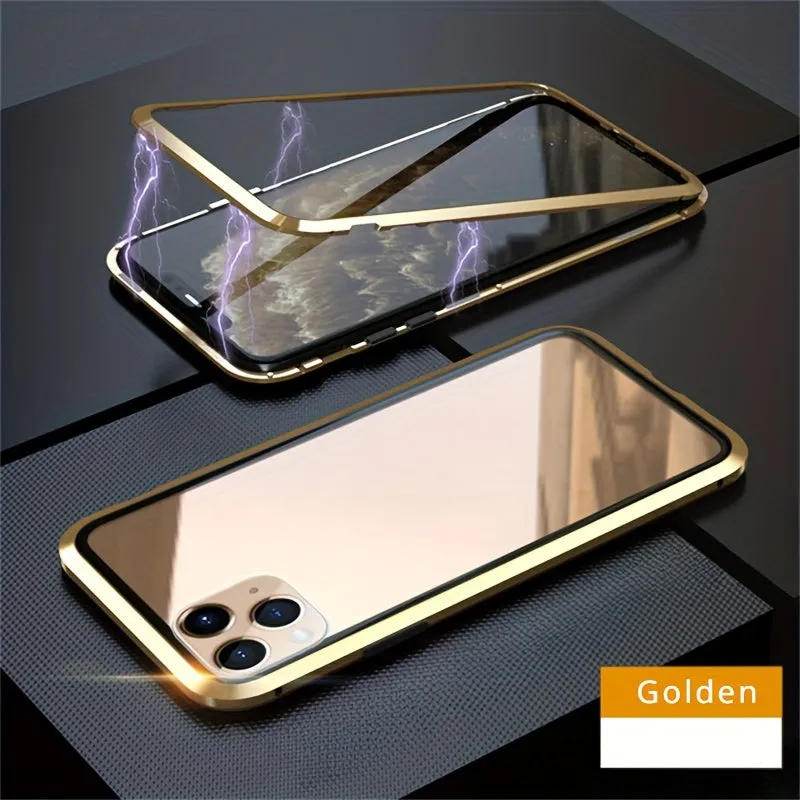 Magnetic Case for iPhone, Double-Sided Screen Protector