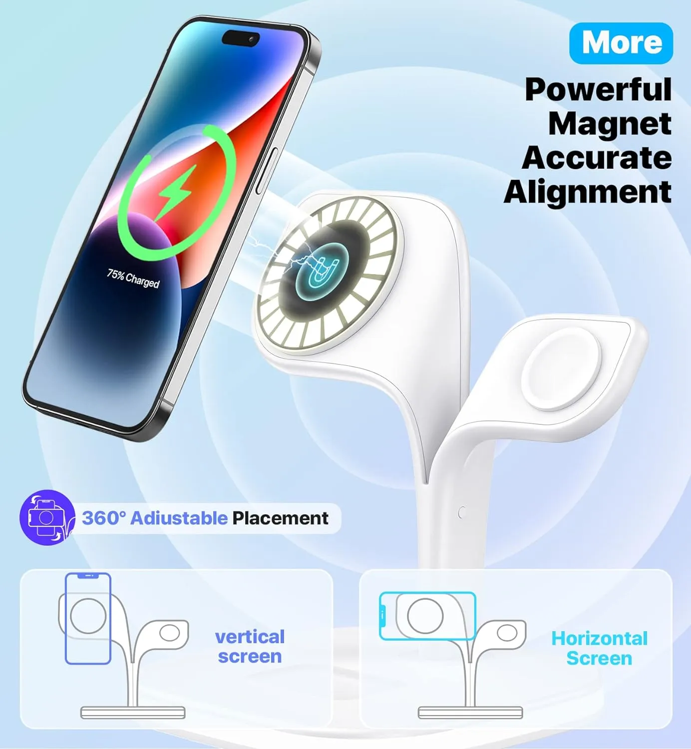 Magnetic Wireless Charging Station for Apple Devices